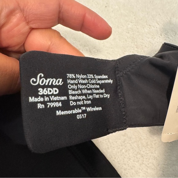 SOMA Memorable Full Coverage Bra Black Size 36DD - Picture 5 of 6